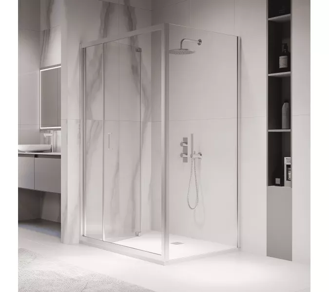 Душевой уголок RGW PA-142 (PA-21+Z-050-5) прозрачное/хром, Цвет стекла: прозрачное, Цвет профиля: Хром, Выбрать размер: 900x1000, изображение 3