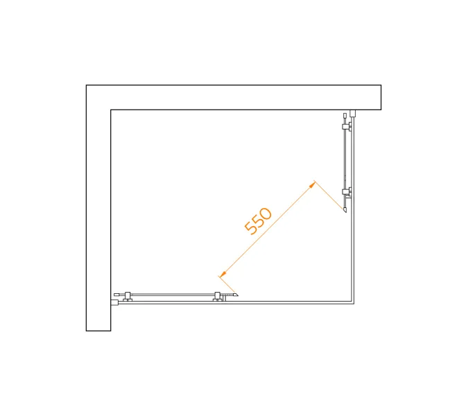 Душевой уголок RGW PA-040B, Цвет стекла: прозрачное, Цвет профиля (вариация): Черный, Выбрать размер: 800x1000, изображение 9