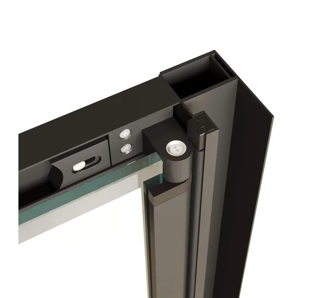 Душевой уголок RGW PA-132B (PA-21B+Z-050-5B), Цвет стекла: прозрачное, Цвет профиля (вариация): Черный, Выбрать размер: 90x90, изображение 2