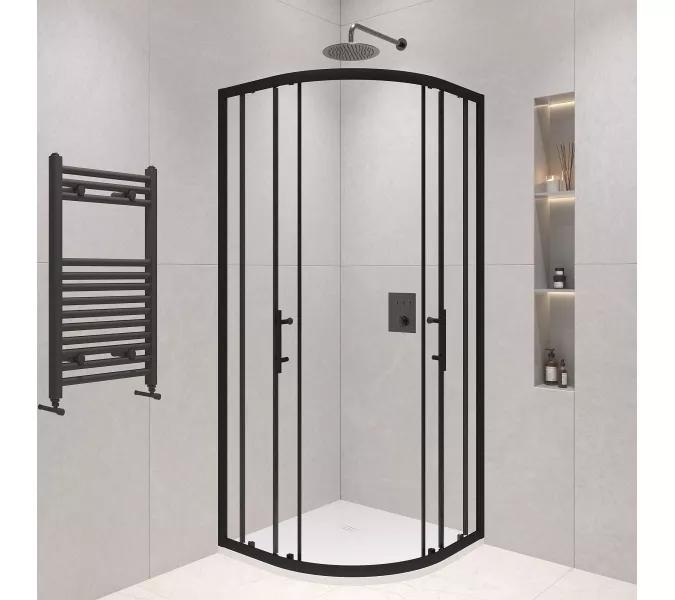 Душевой уголок RGW PA-51B, Цвет стекла: прозрачное, Цвет профиля (вариация): Черный, Выбрать размер: 100x100, изображение 3