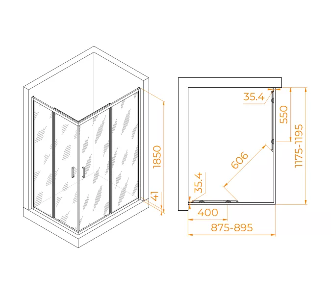 Душевой уголок RGW PA-146, Цвет стекла: прозрачное, Цвет профиля (вариация): Хром, Выбрать размер: 900x1200, изображение 8