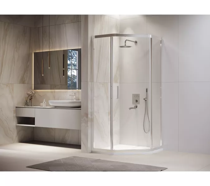 Душевой уголок RGW PA-86, Цвет стекла: прозрачное, Цвет профиля (вариация): Хром, Выбрать размер: 900x900, изображение 4