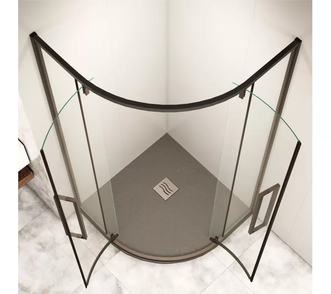 Душевой уголок RGW SV-53B прозрачное/черный, Цвет стекла: прозрачное, Цвет профиля: Черный, Выбрать размер: 800x800, изображение 5