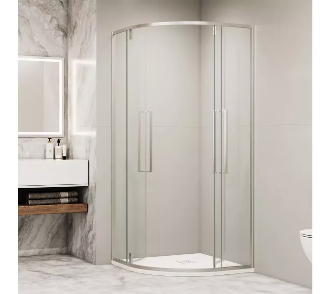 Душевой уголок RGW SV-53 прозрачное/хром, Цвет стекла: прозрачное, Цвет профиля: Хром, Выбрать размер: 1000x1000, изображение 7