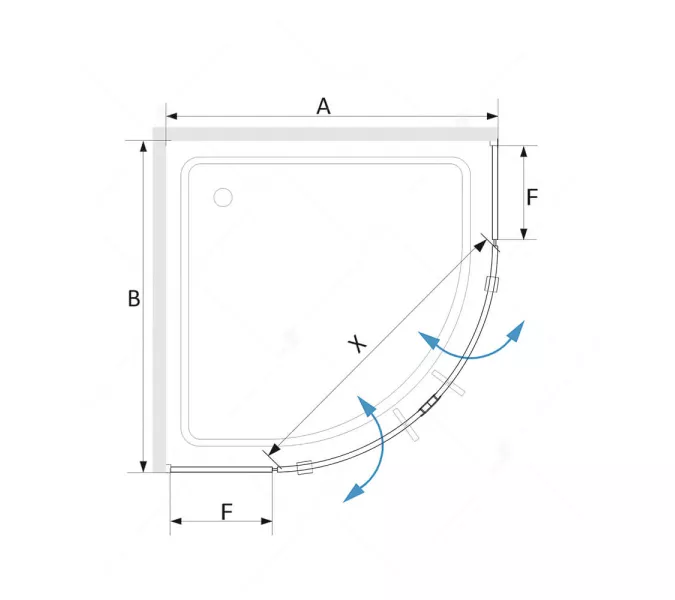 Душевой уголок RGW SV-53B прозрачное/черный, Цвет стекла: прозрачное, Цвет профиля: Черный, Выбрать размер: 800x800, изображение 12