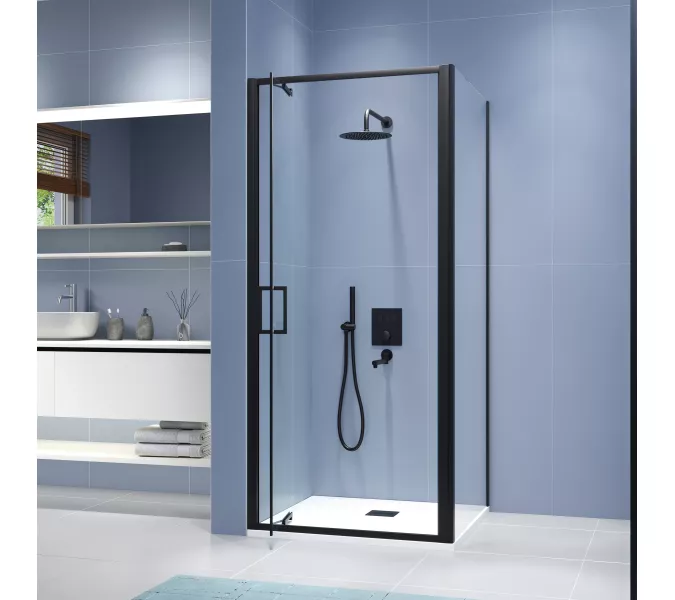 Душевой уголок RGW SV-145B, Цвет стекла: прозрачное, Цвет профиля: Черный, Выбрать размер: 1000x700, изображение 7