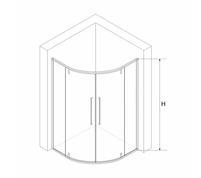 Душевой уголок RGW SV-53 прозрачное/хром, Цвет стекла: прозрачное, Цвет профиля: Хром, Выбрать размер: 1000x1000, изображение 15