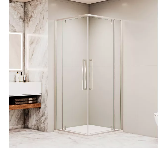 Душевой уголок RGW SV-33 прозрачное/хром, Цвет стекла: прозрачное, Цвет профиля: Хром, Выбрать размер: 100х100, изображение 5