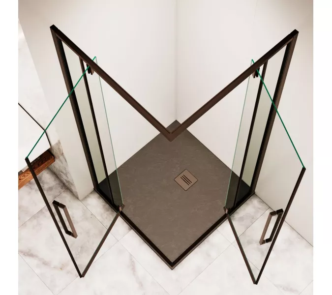 Душевой уголок RGW SV-33B прозрачное/черный, Цвет стекла: прозрачное, Цвет профиля: Черный, Выбрать размер: 80х80, изображение 4