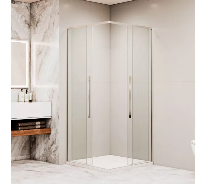 Душевой уголок RGW SV-31, Цвет стекла: прозрачное, Цвет профиля (вариация): Хром, Выбрать размер: 800x800, изображение 6