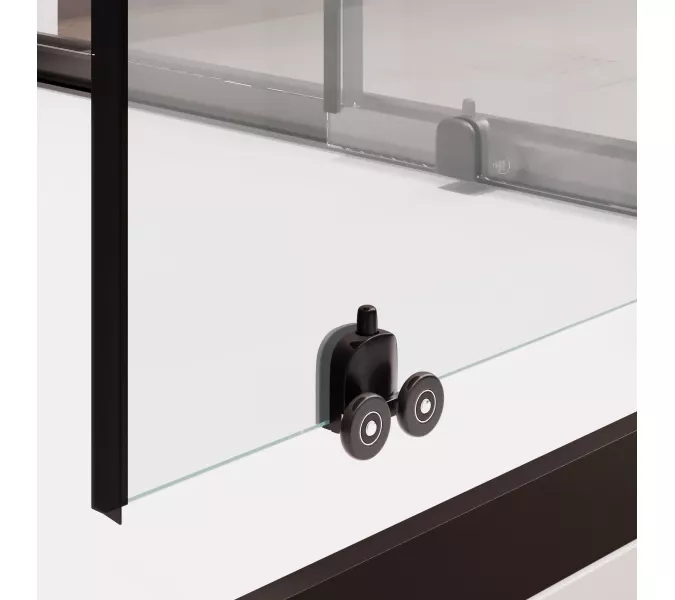 Душевой уголок RGW PA-34B, Цвет стекла: шелкография, Цвет профиля: Черный, Выбрать размер: 800x800, изображение 6