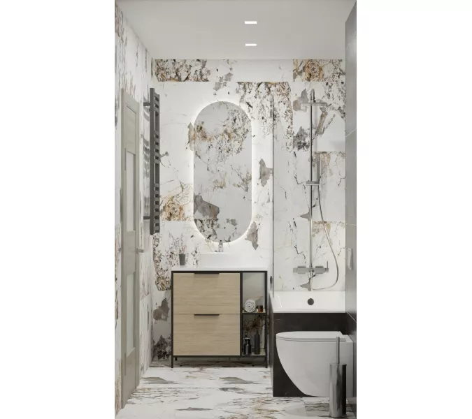 Керамогранит Laurent_GT Белый 60x120, изображение 15