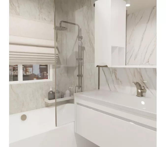 Керамогранит Bolero_GT Белый, Выбрать размер: 60х120, изображение 7