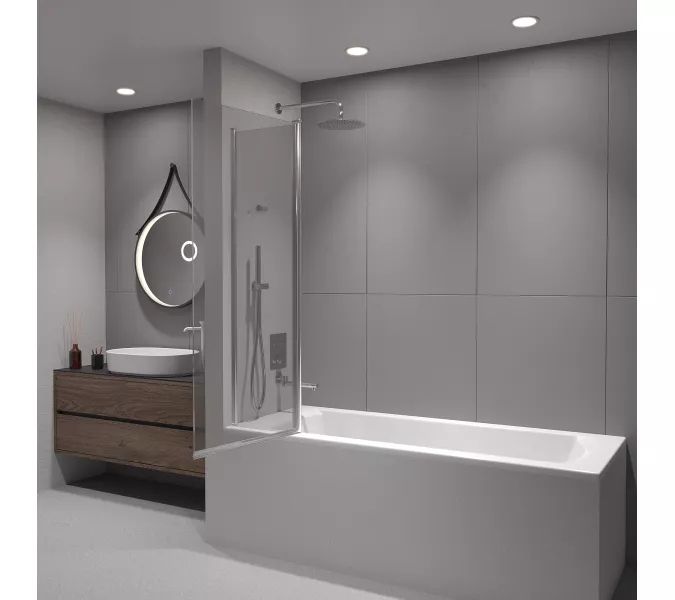 Шторка на ванну RGW SC-11, Цвет стекла: прозрачное, Цвет профиля (вариация): Хром, Выбрать размер: 100, изображение 5