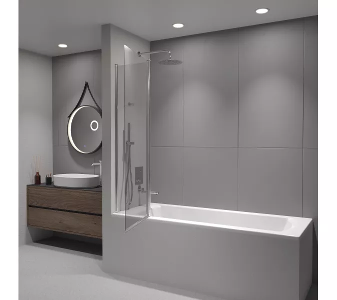 Шторка на ванну RGW SC-11, Цвет стекла: прозрачное, Цвет профиля (вариация): Хром, Выбрать размер: 100, изображение 3