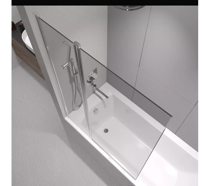 Шторка на ванну RGW SC-11, Цвет стекла: прозрачное, Цвет профиля (вариация): Хром, Выбрать размер: 100, изображение 7