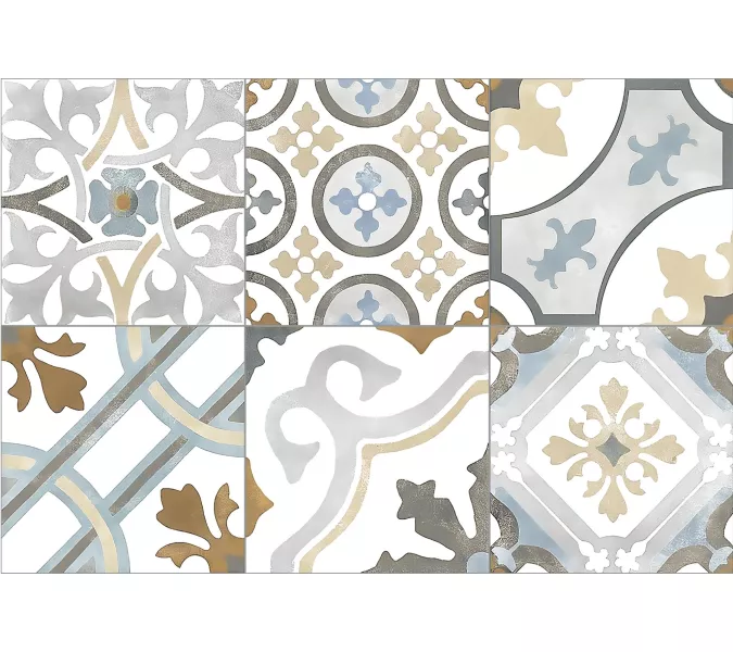 Настенная плитка Emotion  27x40 пэчворк, Выбрать цвет: Серый пэчворк
