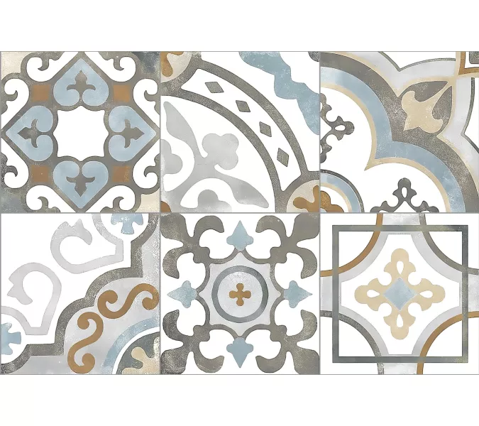 Настенная плитка Emotion  27x40 пэчворк, Выбрать цвет: Серый пэчворк, изображение 2