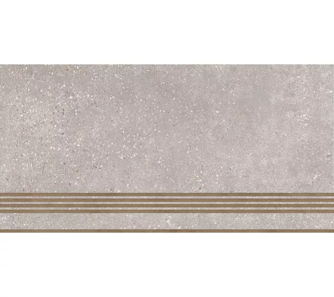 Ступень керам. Coral Rock_GT Серый 30x60, Выбрать цвет: Серый/ступень, изображение 2