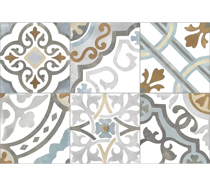 Настенная плитка Emotion  27x40 пэчворк, Выбрать цвет: Серый пэчворк, изображение 3