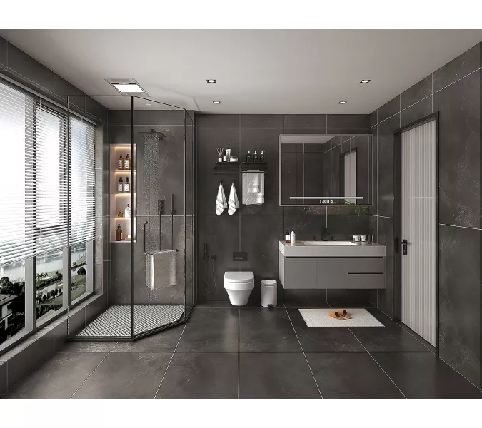 Керамогранит Freya_GT Черный 60x120, изображение 9