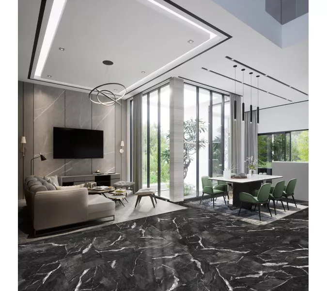 Керамогранит Camlin_GT Черный  60x60, Выбрать цвет: Черный, Выбрать размер: 60х60, изображение 8