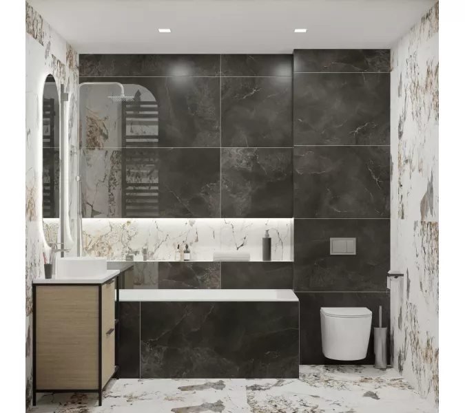 Керамогранит Freya_GT Черный 60x120, изображение 6