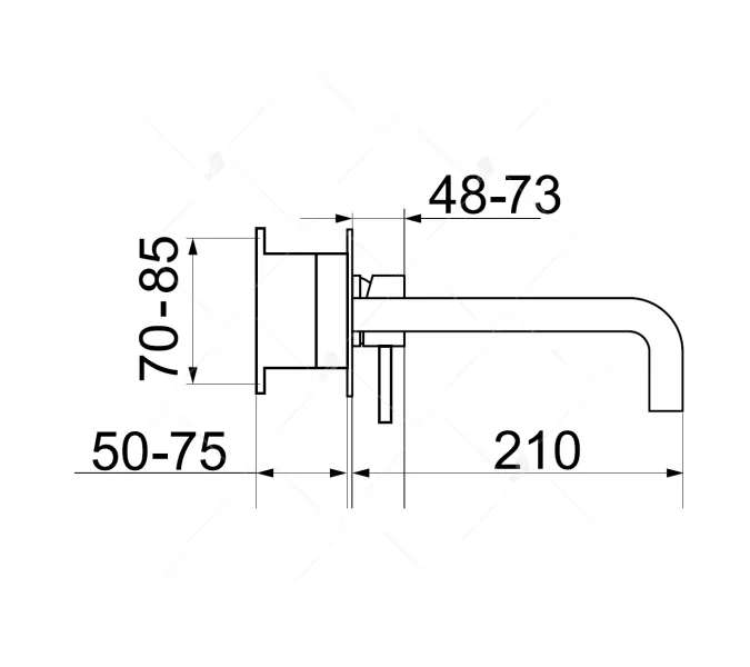 Смеситель с изливом встраиваемый RGW SP-45-10B, изображение 5