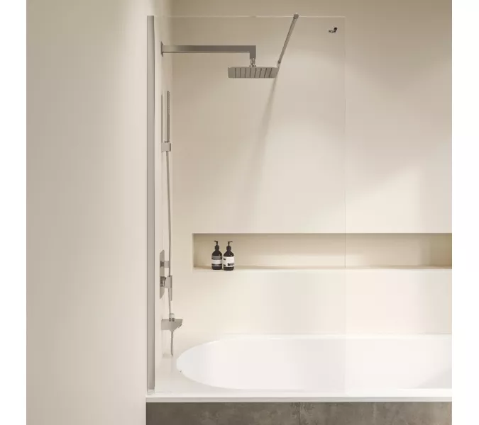 Шторка на ванну RGW SC-050, Цвет стекла: прозрачное, Цвет профиля: Хром, Выбрать размер: 80, изображение 6