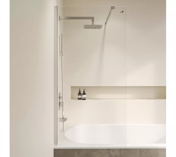 Шторка на ванну RGW SC-052, Цвет стекла: прозрачное, Цвет профиля: Хром, Выбрать размер: 60, изображение 2