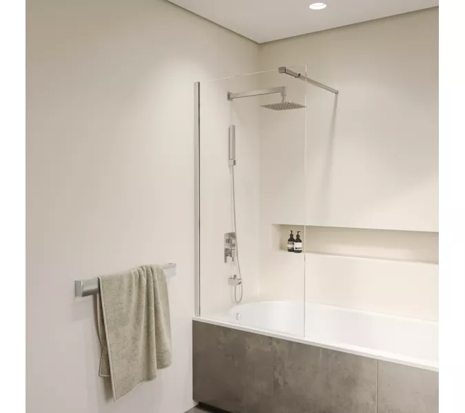 Шторка на ванну RGW SC-052, Цвет стекла: прозрачное, Цвет профиля: Хром, Выбрать размер: 60, изображение 3