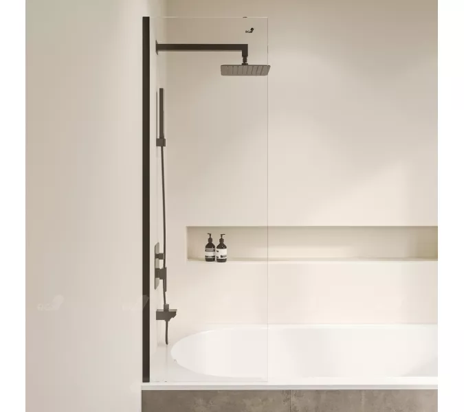 Шторка на ванну RGW SC-056-8B, Цвет стекла: прозрачное, Цвет профиля (вариация): Черный, Выбрать размер: 50, изображение 5