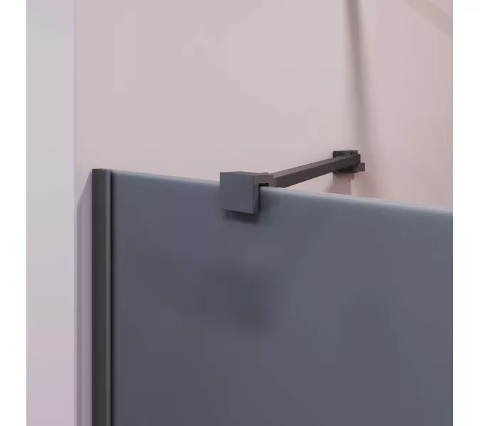 Шторка на ванну RGW SC-151B, Цвет стекла: тонированное, Цвет профиля: Черный, Выбрать размер: 80, изображение 3