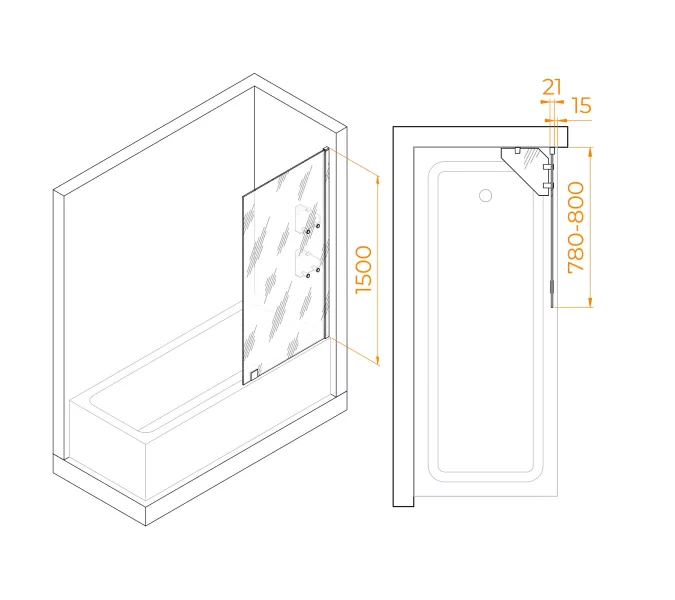 Шторка на ванну RGW SC-53, изображение 9