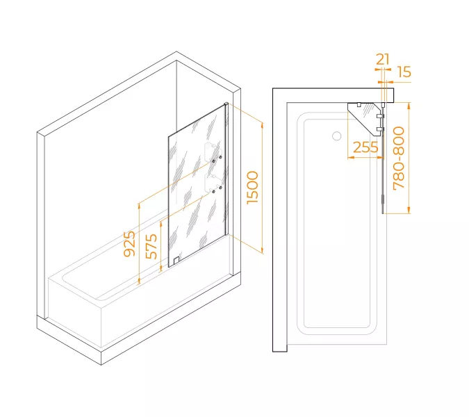 Шторка на ванну RGW SC-54, изображение 8