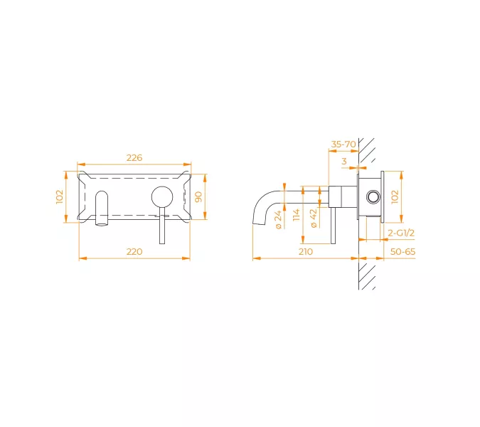 Смеситель с изливом встраиваемый RGW SP-45-11B, изображение 10