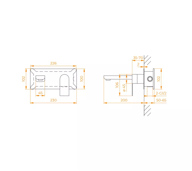 Смеситель встраиваемый с изливом RGW SP-46, Цвет профиля: Хром, изображение 9