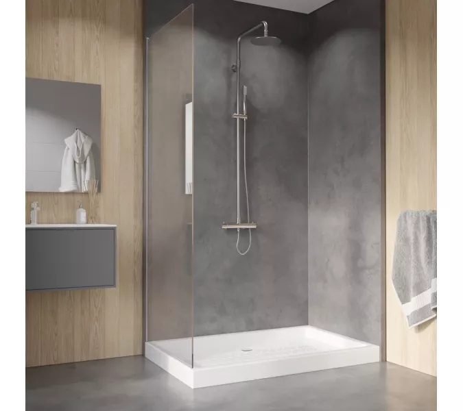 Душевой поддон прямоугольный керамический RGW CR высота 10 см, Выбрать размер: 700x1400, изображение 8