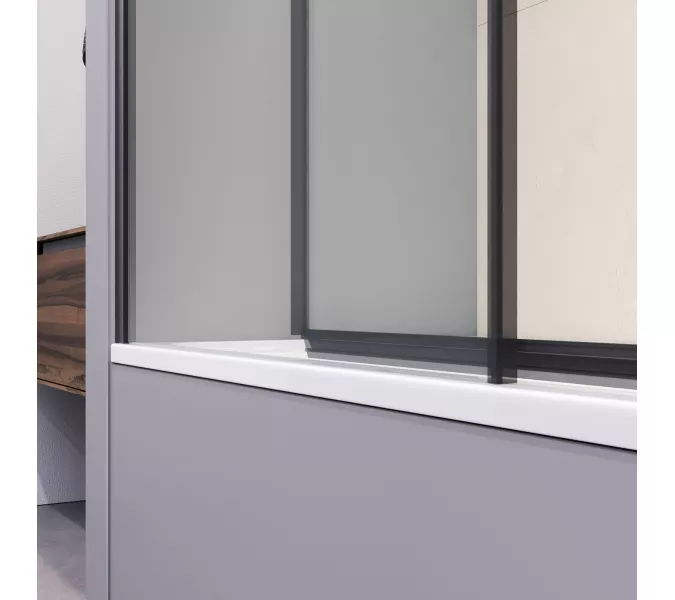 Шторка на ванну RGW SC-45B, Цвет профиля: Черный, Выбрать размер: 180, изображение 8