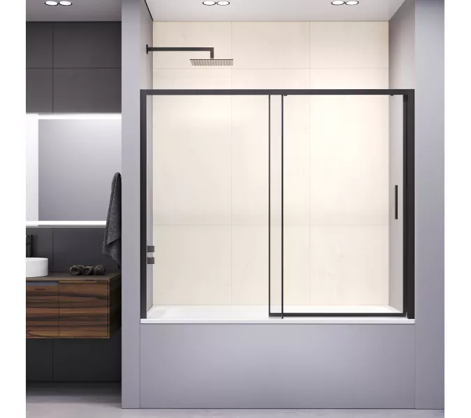 Шторка на ванну RGW SC-45B, Цвет профиля: Черный, Выбрать размер: 180, изображение 3