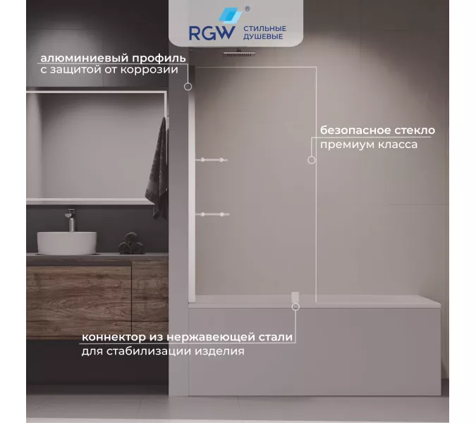 Шторка на ванну RGW SC-53, изображение 5