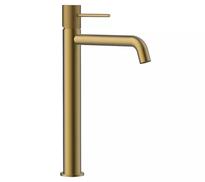 Смеситель для раковины AVS Pulse высокий, брашированное золото, Выбрать цвет: Брашированное золото