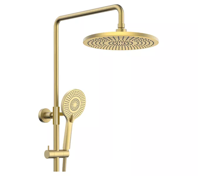 Душевая стойка AVS Elegant брашированное золото, изображение 9