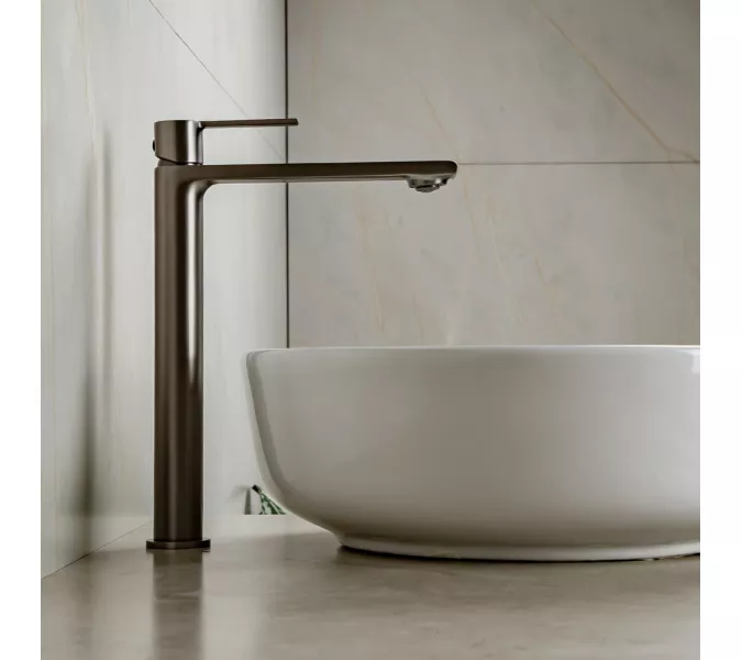 Смеситель для раковины AVS Elegant высокий, оружейная сталь, Выбрать цвет: Оружейная сталь, изображение 8