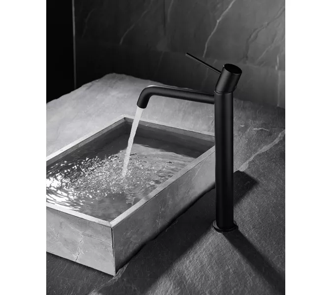 Смеситель для раковины AVS Slimmer высокий, черный матовый, Выбрать цвет: Черный, изображение 8