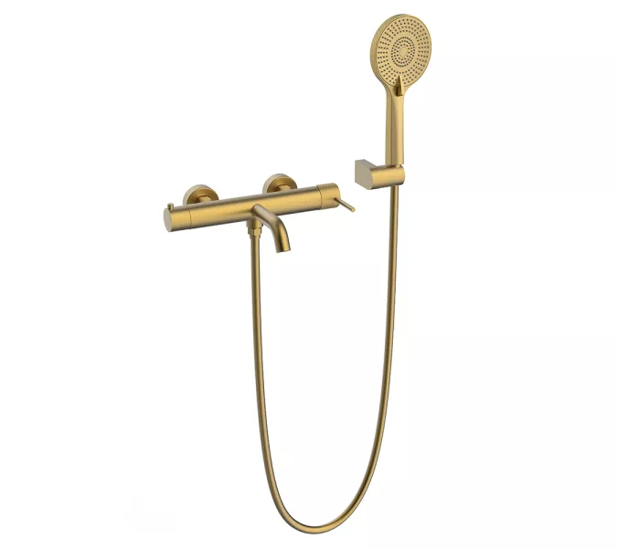 Смеситель для ванны с душем AVS Pulse брашированное золото