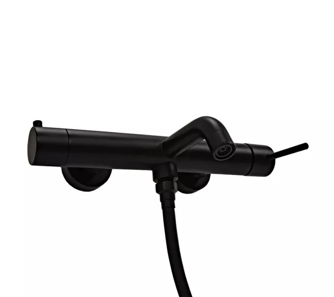 Смеситель для ванны с душем AVS Slimmer черный матовый, Выбрать цвет: Черный, изображение 10