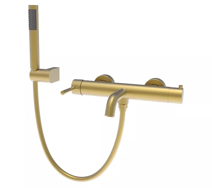 Смеситель для ванны с душем AVS Slimmer брашированное золото, Выбрать цвет: Брашированное золото, изображение 13