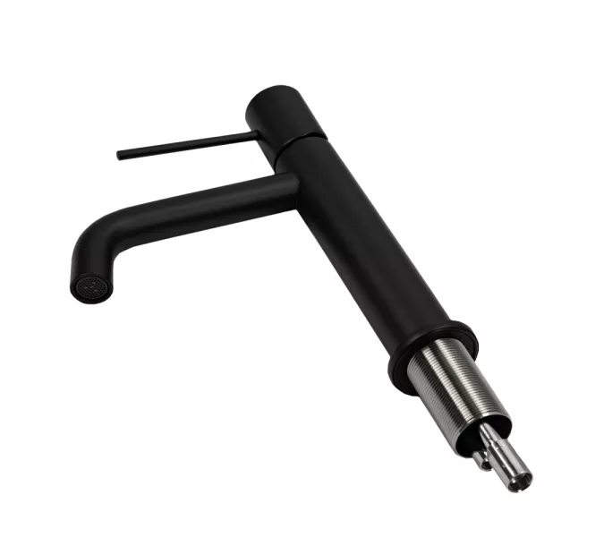 Смеситель для раковины AVS Slimmer черный матовый, Выбрать цвет: Черный, изображение 15