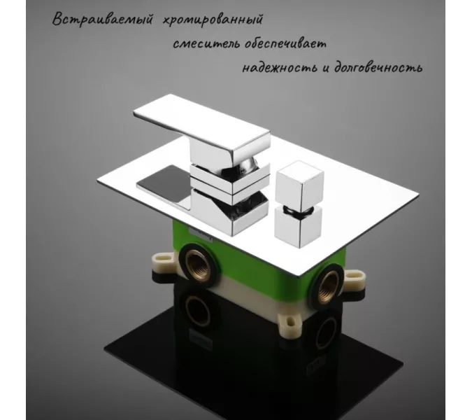 Душевая система ACWEN 6602A скрытого монтажа, Выбрать цвет: Хром, изображение 10